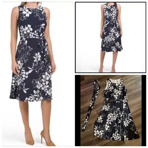 Anne Klein floral sleeveless dress.